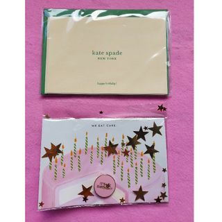 ケイトスペードニューヨーク(kate spade new york)の【新品】Kate spade　ケイトスペード　バースデーカード　ピンバッジ(ノベルティグッズ)