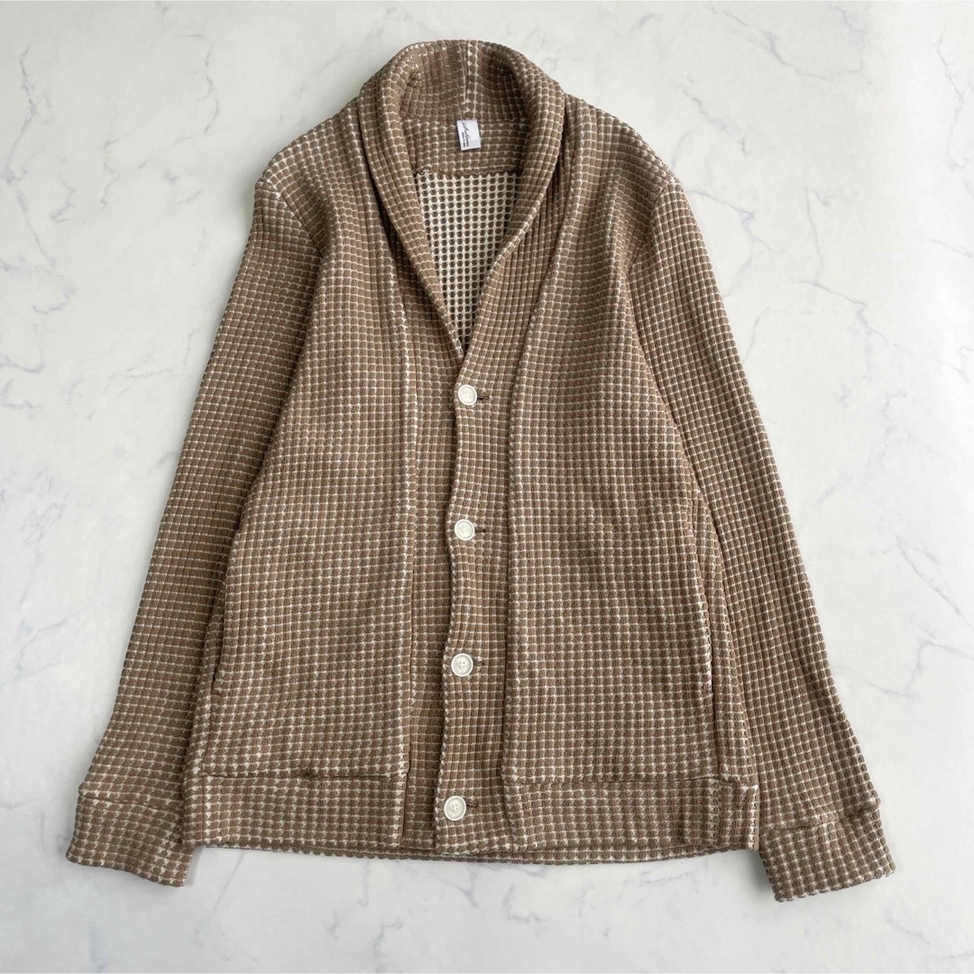 SEAGREEN(シーグリーン)の『 Seagreen 』ワッフルカーディガン／L／ショールカラー／羽織 メンズのトップス(カーディガン)の商品写真