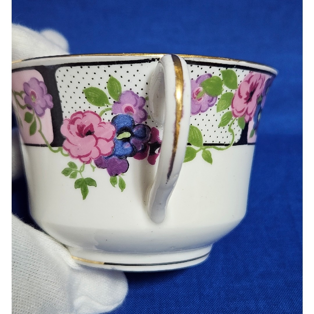 Aynsley China(エインズレイ)のレア エインズレイ 1924年 フォーチュン 紅茶占い カップ&ソーサー ローズ インテリア/住まい/日用品のキッチン/食器(食器)の商品写真