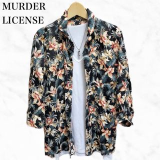 マーダーライセンス(Murder License)のMURDER LICENSE 総柄シャツ　花柄シャツ　七分袖シャツ　　日本製(シャツ)