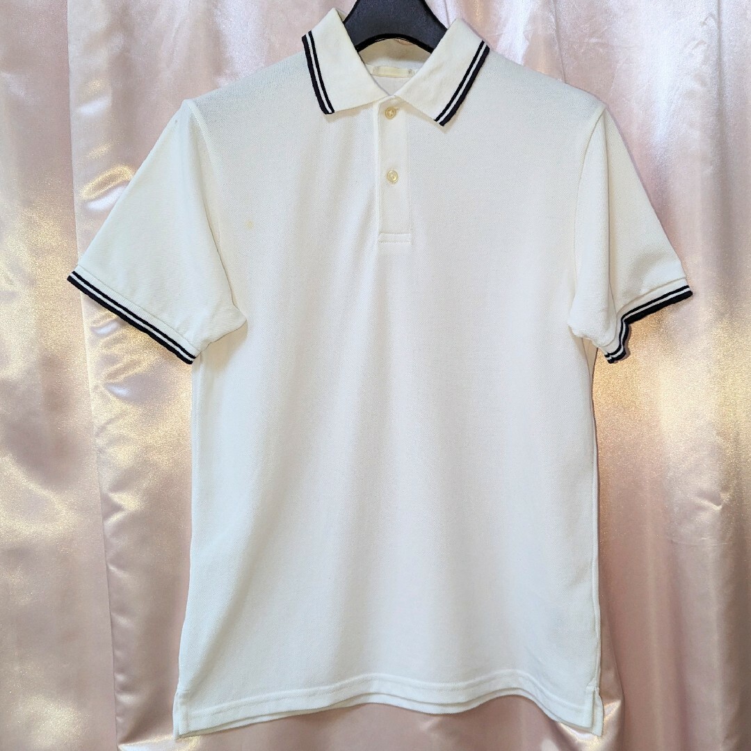 GU(ジーユー)の【SALE】白ポロシャツ／襟付き／バイカラー レディースのトップス(ポロシャツ)の商品写真