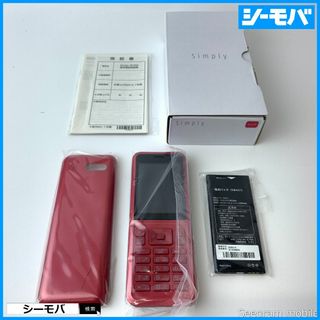 1223新品SIMロック解除済Y!mobile Simply 603SIレッド(携帯電話本体)