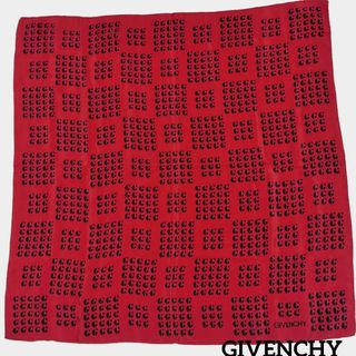 ジバンシィ(GIVENCHY)の【美品】GIVENCHY スカーフ 76×76 G総柄 ダークレッド(バンダナ/スカーフ)