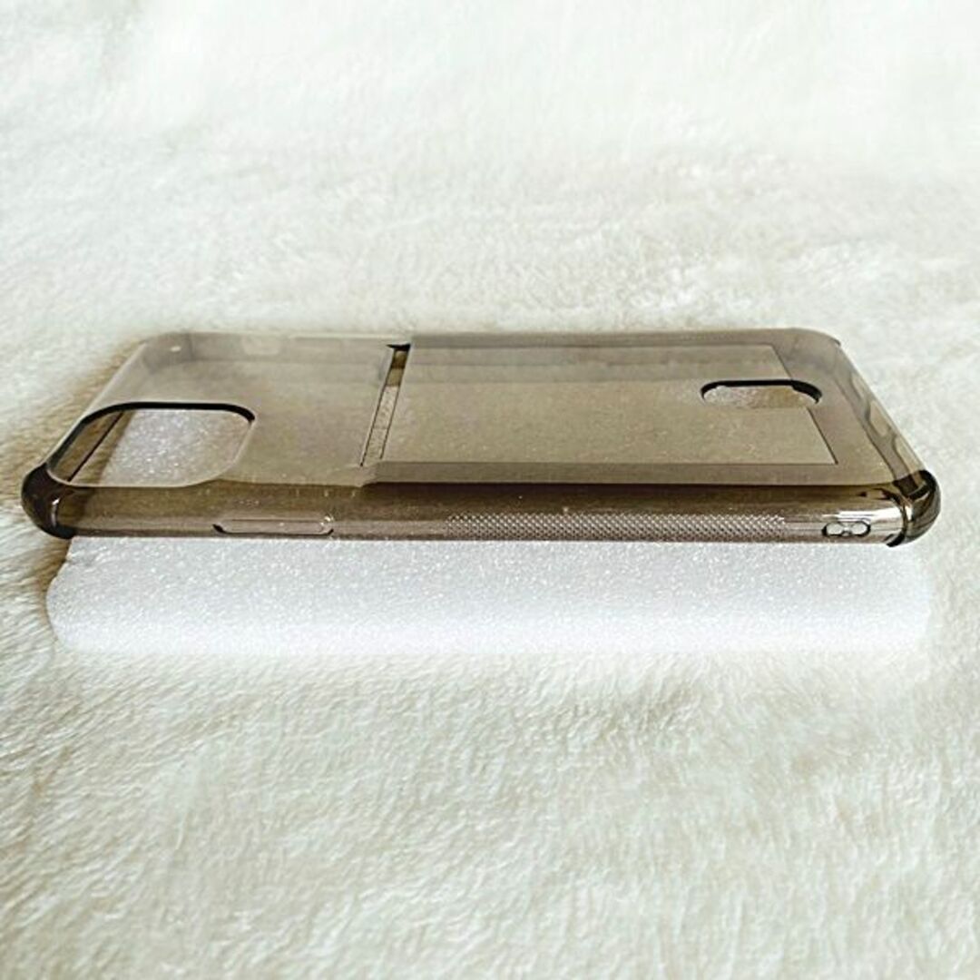 iPhone11 Pro Max ケース　ポケット付き（クリア グレー）無地 スマホ/家電/カメラのスマホアクセサリー(iPhoneケース)の商品写真