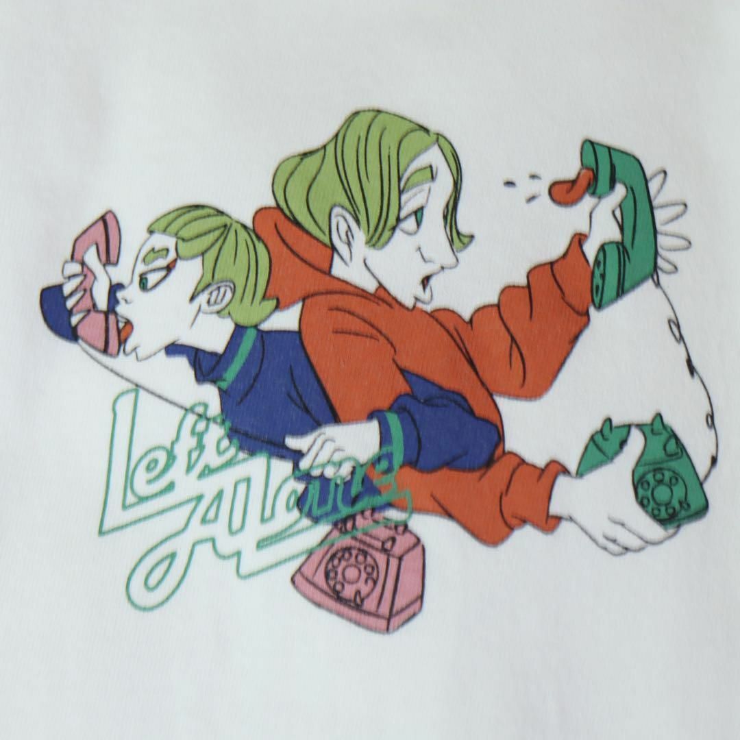 【レトロ古着】レフトアーロン ボロロンT 両袖デザイン おしゃれ◎ ホワイト L メンズのトップス(Tシャツ/カットソー(七分/長袖))の商品写真