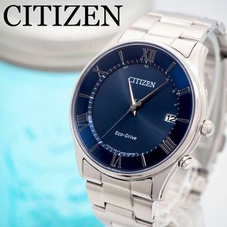 シチズン(CITIZEN)の748 CITIZEN シチズン時計　メンズ腕時計　電波ソーラー時計　ブルー(腕時計(アナログ))