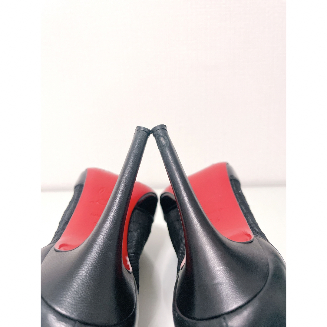 Christian Louboutin(クリスチャンルブタン)のChristianlouboutinブーティショートブーツレザーパテントメッシュ レディースの靴/シューズ(ブーティ)の商品写真