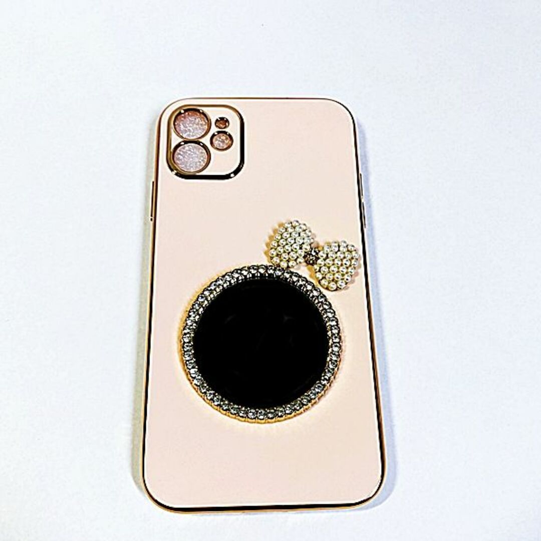 iPhone 11 ケース　ラインストーン鏡 ピンク TPU 衝撃吸収　新品 スマホ/家電/カメラのスマホアクセサリー(iPhoneケース)の商品写真
