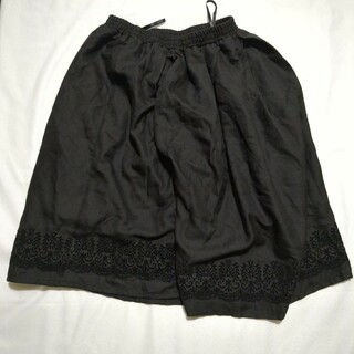 フレアスカート ひざ丈スカート/ブラック黒/L(未使用)(ひざ丈スカート)