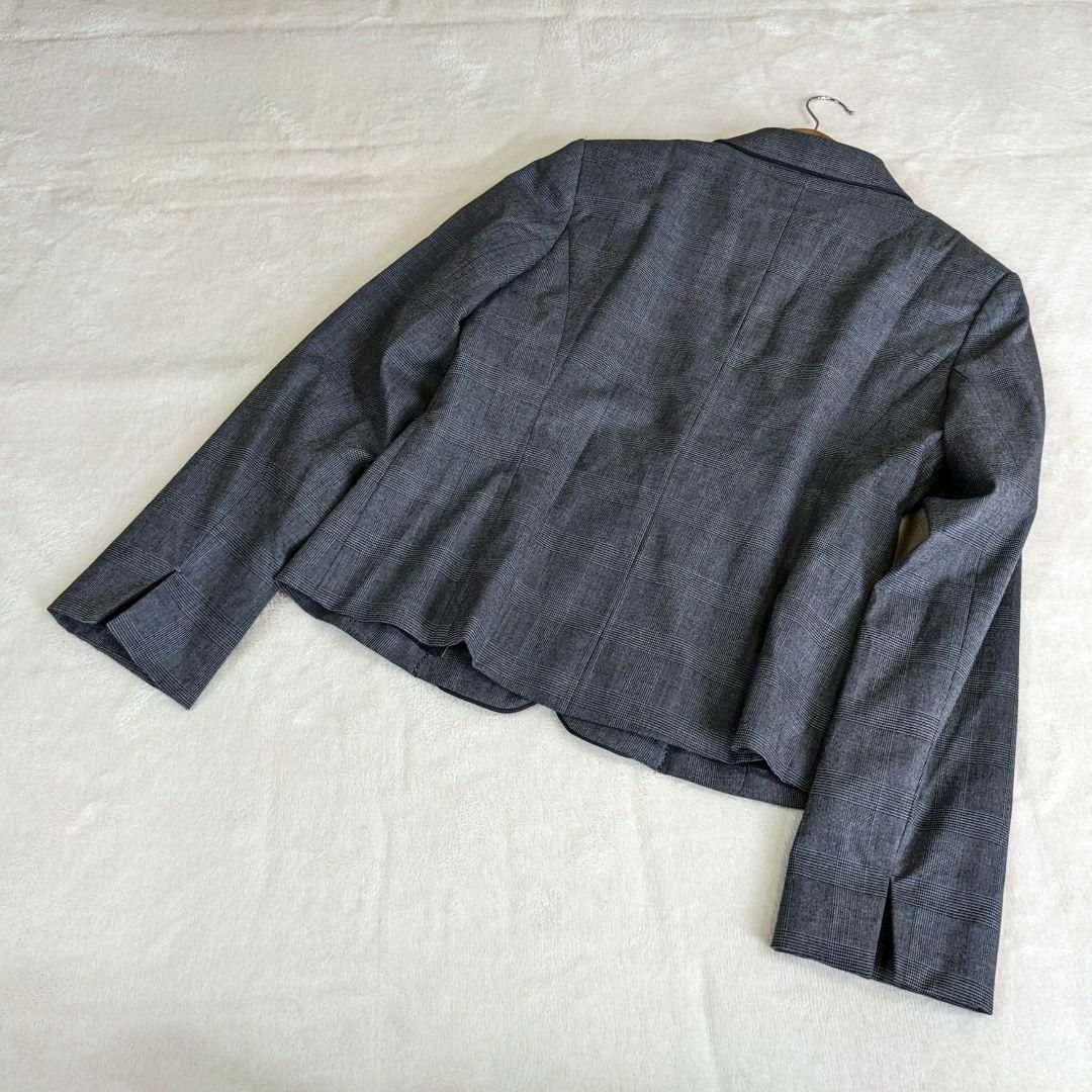 【エスプリミュール】スーツ　スカート　セットアップ　13　XL　グレンチェック レディースのフォーマル/ドレス(スーツ)の商品写真