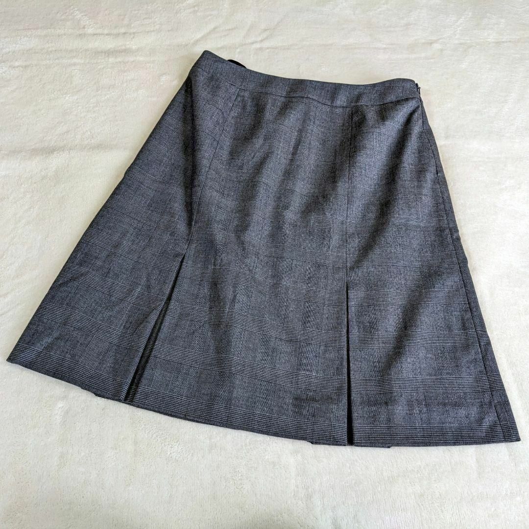 【エスプリミュール】スーツ　スカート　セットアップ　13　XL　グレンチェック レディースのフォーマル/ドレス(スーツ)の商品写真