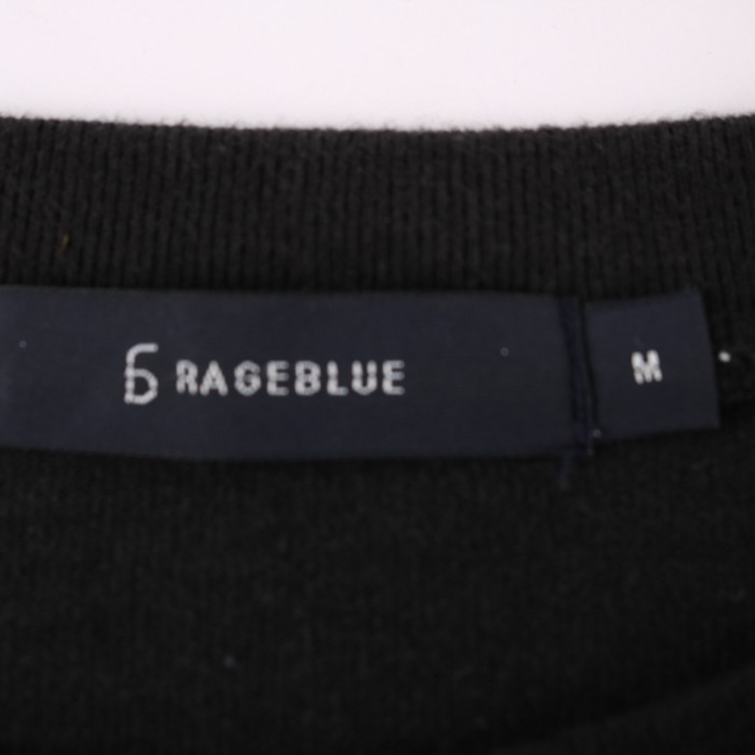 RAGEBLUE(レイジブルー)のレイジブルー 半袖Tシャツ トップス カットソー シンプル ステッチ メンズ Mサイズ ブラック RAGEBLUE メンズのトップス(Tシャツ/カットソー(半袖/袖なし))の商品写真