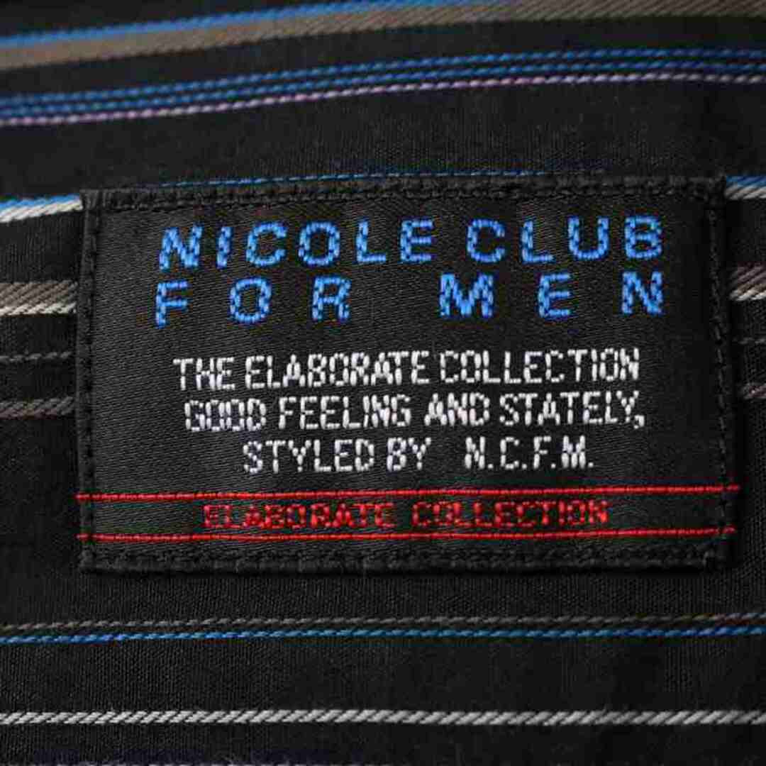 NICOLE(ニコル)のニコル 長袖シャツ トップス カットソー NICOLE CLUB FOR MEN メンズ 48サイズ ブラック NICOLE メンズのトップス(シャツ)の商品写真