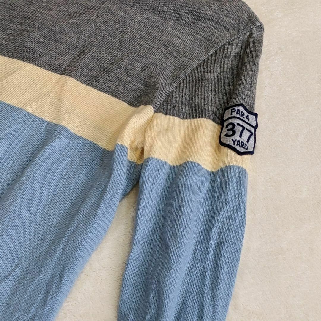 Munsingwear(マンシングウェア)の【マンシングウェア】ニット　長袖　ゴルフウェア　M　水色　ワンポイント刺繍 スポーツ/アウトドアのゴルフ(ウエア)の商品写真