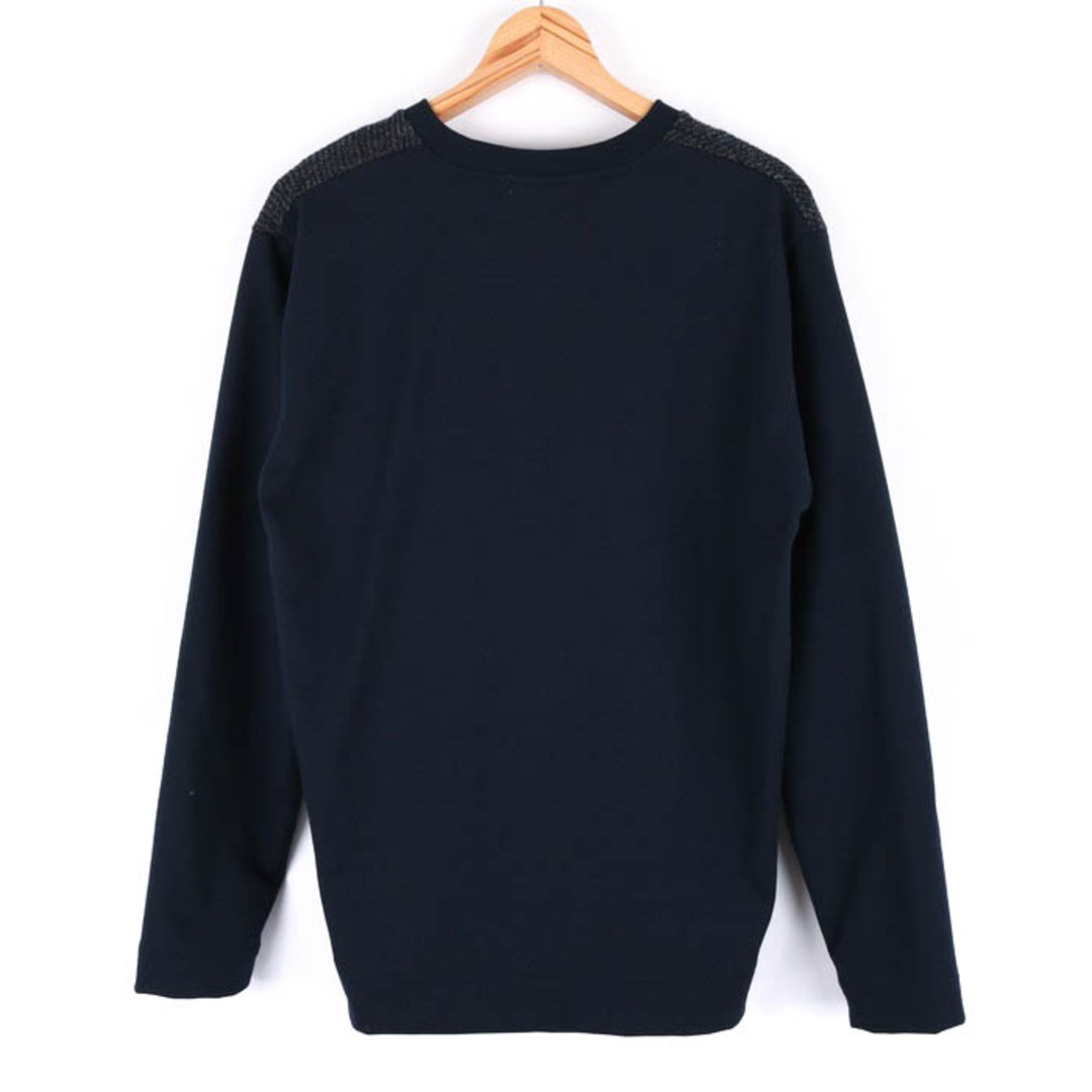 MEN'S MELROSE(メンズメルローズ)のメンズメルローズ 長袖Ｔシャツ トップス カットソー ニット メランジ ウール混 メンズ 4サイズ ネイビー MEN'S MELROSE メンズのトップス(Tシャツ/カットソー(七分/長袖))の商品写真