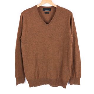 ナノユニバース(nano・universe)のナノユニバース ニット セーター トップス Vネック QUALITY BRANDS カシミヤ混 メンズ Lサイズ ブラウン nano universe(ニット/セーター)