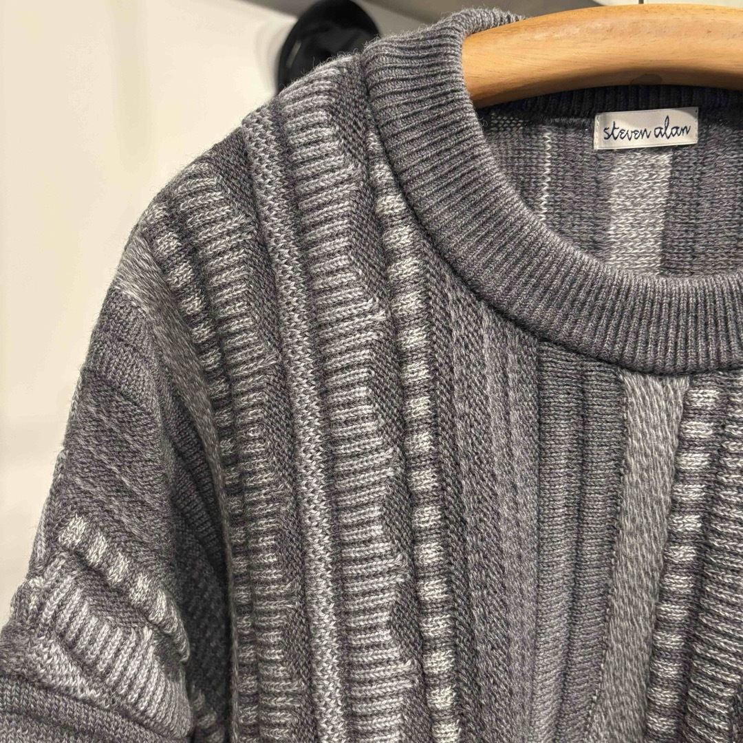 steven alan(スティーブンアラン)のsteven alan MNNK Jacquard Crew Neck Knit メンズのトップス(ニット/セーター)の商品写真