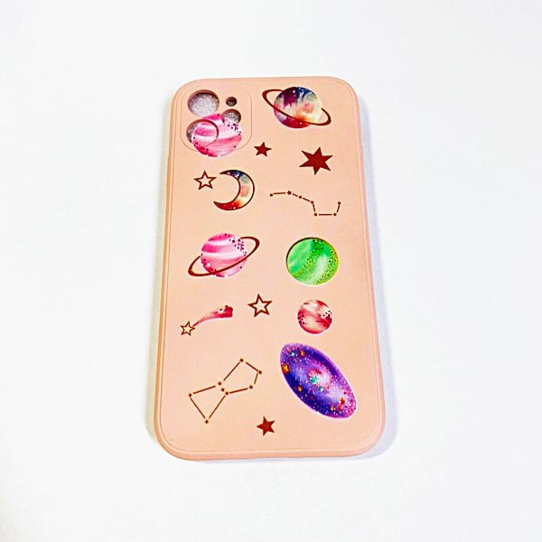 iPhone 11 ケース　太陽系・星・月 絵柄 ピンク　TPU 　薄型　新品 スマホ/家電/カメラのスマホアクセサリー(iPhoneケース)の商品写真