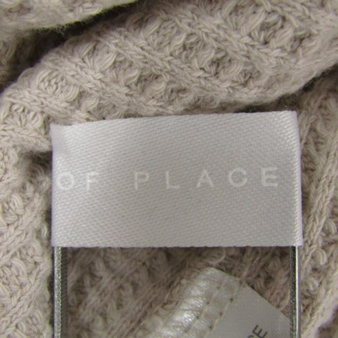 SENSE OF PLACE by URBAN RESEARCH(センスオブプレイスバイアーバンリサーチ)のセンスオブプレイスバイアーバンリサーチ 半袖Tシャツ ニット レディース Fサイズ ベージュ SENSE OF PLACE by URBAN RESEARCH レディースのトップス(Tシャツ(半袖/袖なし))の商品写真