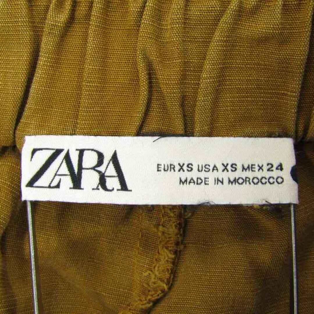 ZARA(ザラ)のザラ パンツ テーパード ウエストゴム 裾絞り レディース XSサイズ ブラウン ZARA レディースのパンツ(その他)の商品写真