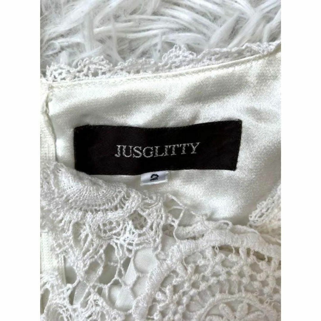 JUSGLITTY(ジャスグリッティー)の人気　jusglitty ジャスグリッティー レース　ワンピース　白　ホワイト レディースのワンピース(ひざ丈ワンピース)の商品写真