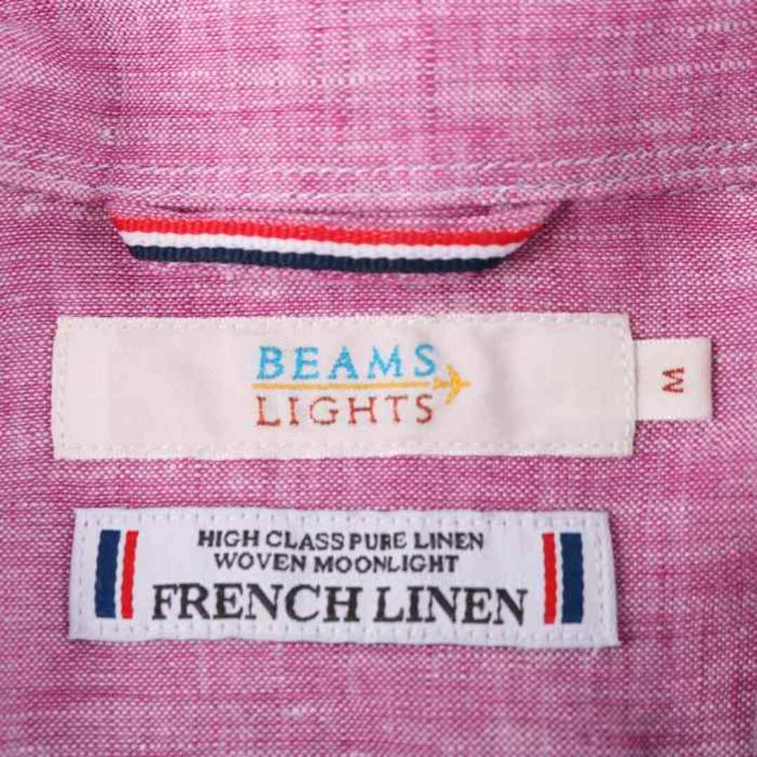 BEAMS LIGHTS(ビームスライツ)のビームスライツ 長袖シャツ トップス カットソー 七分袖 フランスリネン メンズ Mサイズ パープル BEAMS LIGHTS メンズのトップス(シャツ)の商品写真