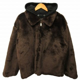 クリスチャンダダ 18AW フェイクファーブルゾン キルティング 茶 48 約L