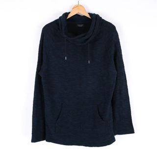 ザラ(ZARA)のザラ パーカー スウェット トップス メランジ カットソー メンズ Lサイズ ネイビー ZARA(パーカー)