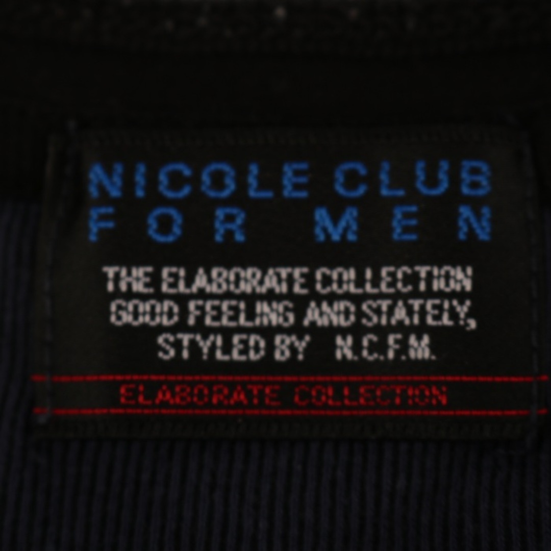 NICOLE(ニコル)のニコル 長袖Ｔシャツ トップス カットソー NICOLE CLUB FOR MEN メンズ 46サイズ ネイビー NICOLE メンズのトップス(Tシャツ/カットソー(七分/長袖))の商品写真