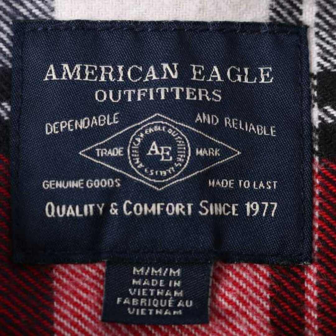 American Eagle(アメリカンイーグル)のアメリカンイーグル 長袖シャツ トップス チェック柄 ハイクオリティ メンズ Mサイズ ネイビー レッド ホワイト American Eagle メンズのトップス(シャツ)の商品写真