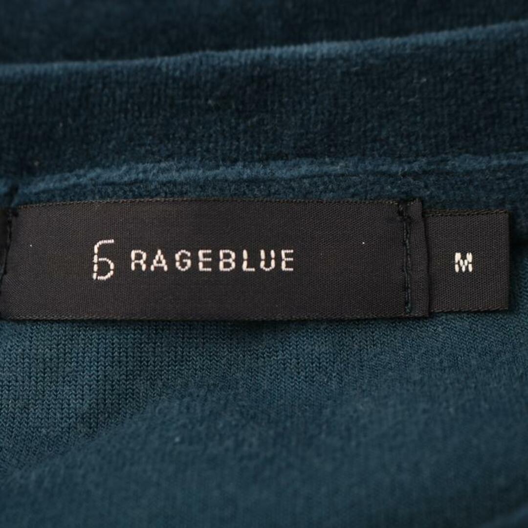 RAGEBLUE(レイジブルー)のレイジブルー 長袖Ｔシャツ トップス カットソー ベロア  メンズ Mサイズ ブルー RAGEBLUE メンズのトップス(Tシャツ/カットソー(七分/長袖))の商品写真