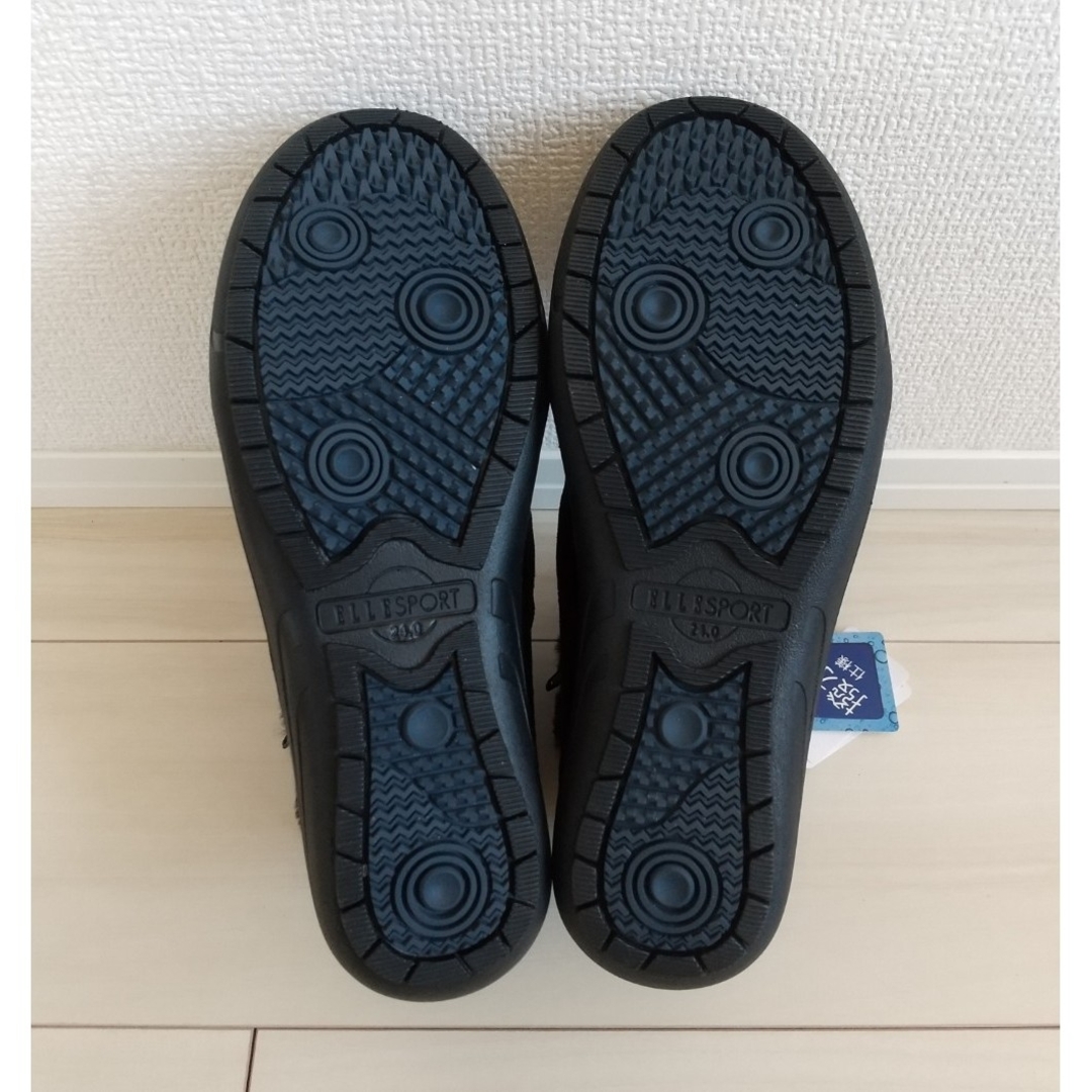 （725）ELLE SPORT ブラック×ブルーチェック ショートブーツシューズ レディースの靴/シューズ(ブーツ)の商品写真