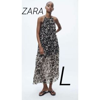 ザラ(ZARA)のZARA プリントミディワンピース(ロングワンピース/マキシワンピース)