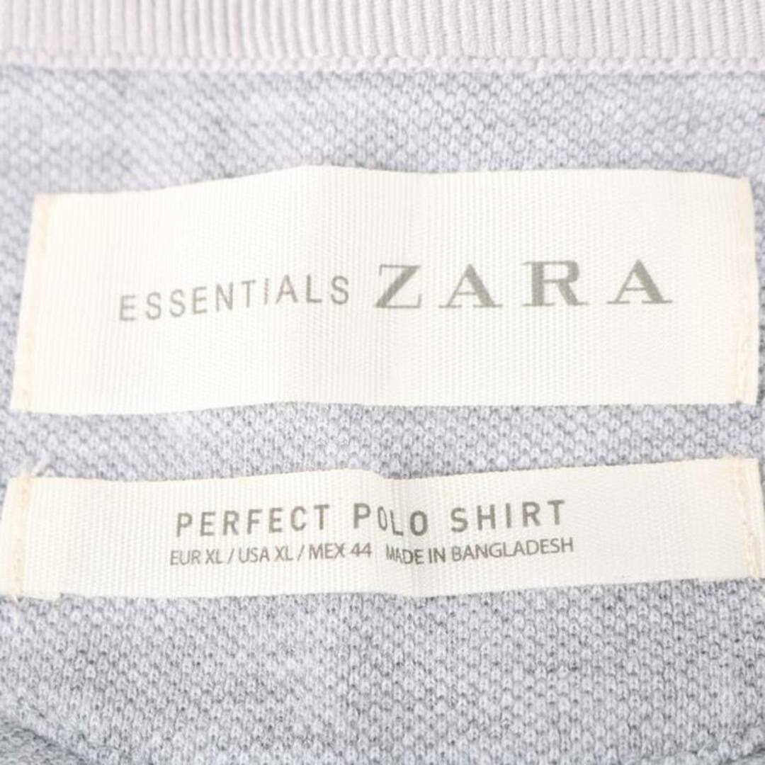 ZARA(ザラ)のザラ ポロシャツ トップス カットソー エッセンシャル perfect polo メンズ XLサイズ グレー ZARA メンズのトップス(ポロシャツ)の商品写真