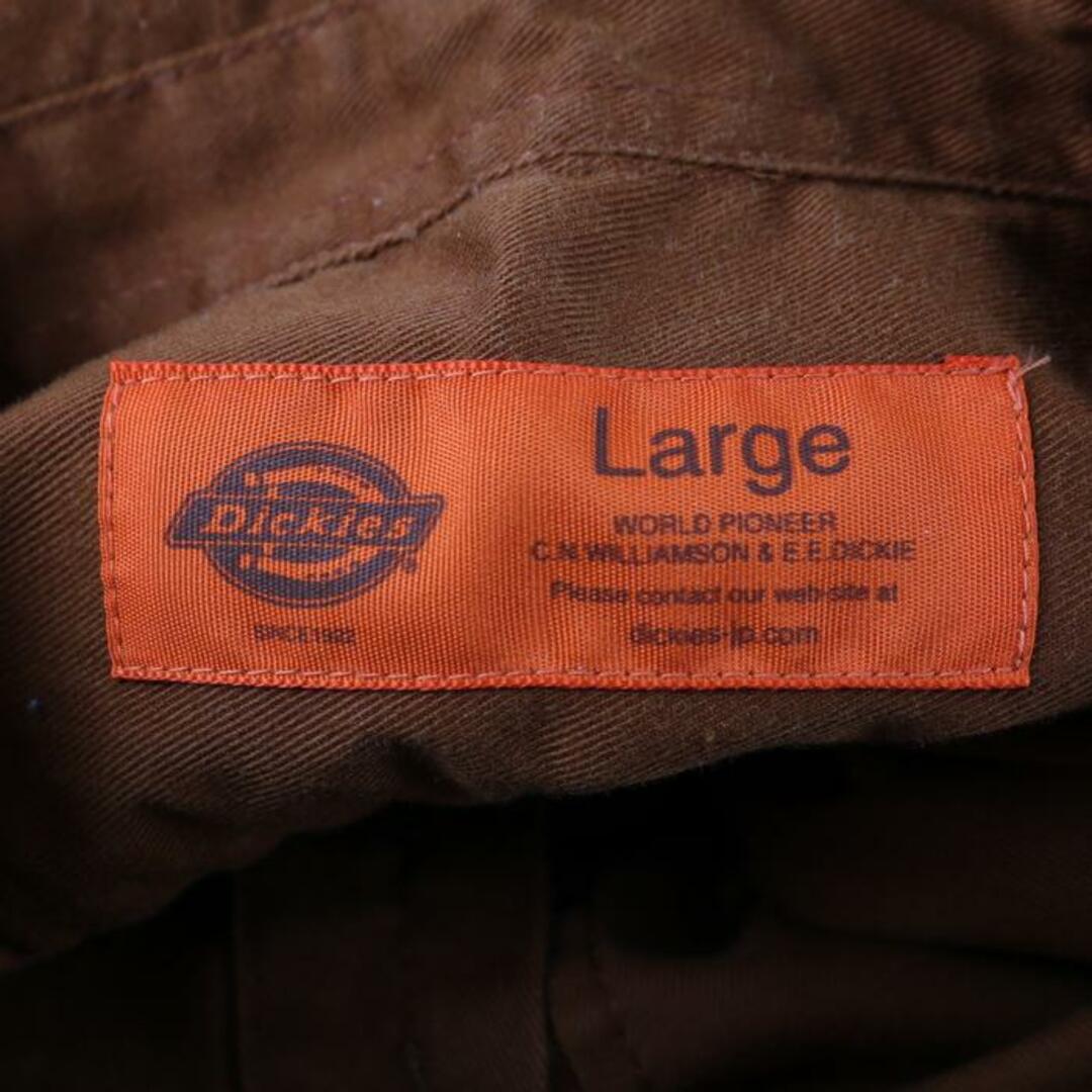 Dickies(ディッキーズ)のディッキーズ 長袖シャツ トップス カットソー 文字刺? メンズ Lサイズ ブラウン Dickies メンズのトップス(シャツ)の商品写真