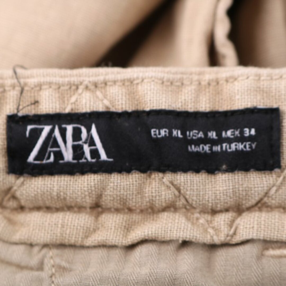 ZARA(ザラ)のザラ パンツ テーパード ウエスト紐 リラックス メンズ XLサイズ ベージュ ZARA メンズのパンツ(その他)の商品写真