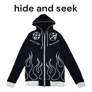 ハイドアンドシーク(HIDE AND SEEK)のhideand seek　ビッグプリント　スウェットパーカー　ハイドアンドシーク(パーカー)