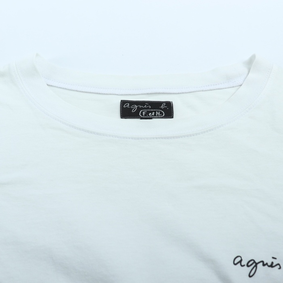 agnes b.(アニエスベー)のアニエスベー 長袖Ｔシャツ トップス カットソー シンプル メンズ Lサイズ ホワイト agnes b. メンズのトップス(Tシャツ/カットソー(七分/長袖))の商品写真