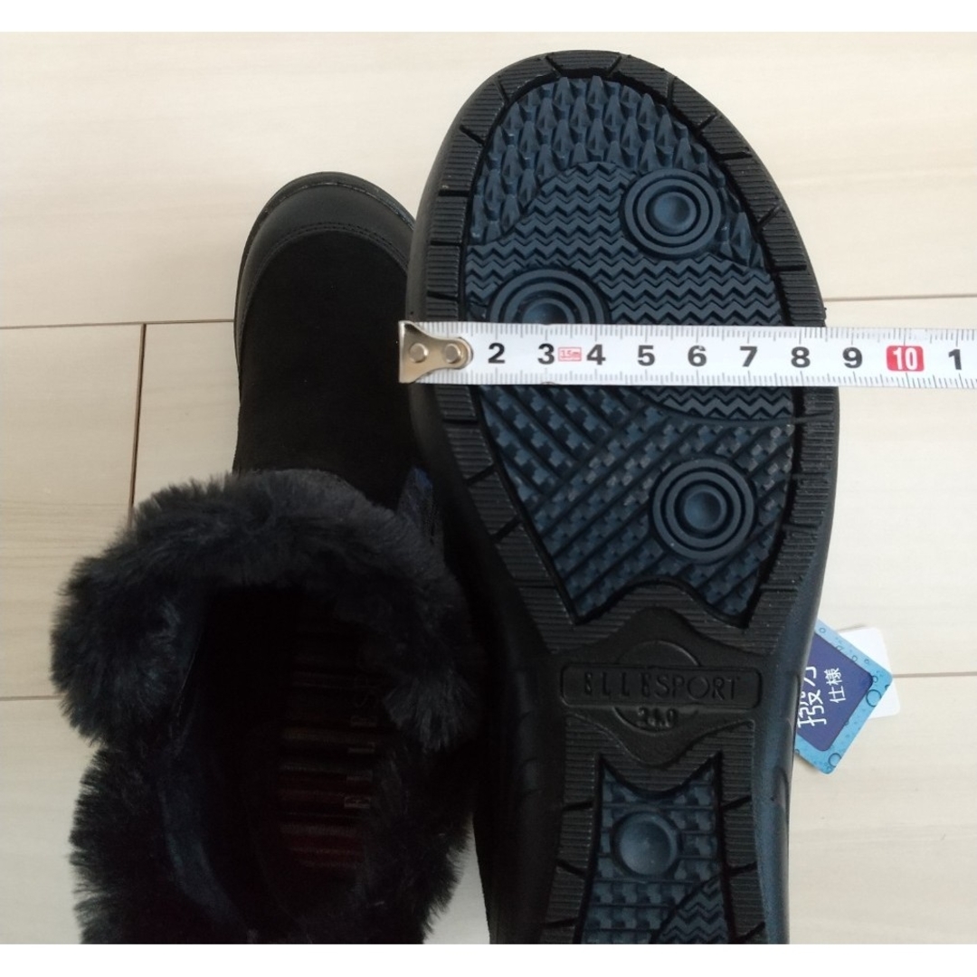 （727）ELLE SPORT ブラック×ブルーチェック ショートブーツシューズ レディースの靴/シューズ(ブーツ)の商品写真