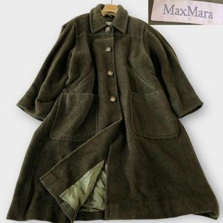 マックスマーラ(Max Mara)のMaxMara マックスマーラ　白タグ アルパカロングコート　XL 大きい　婦人(ロングコート)