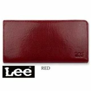 リー(Lee)の【レッド】 Lee リー 高級イタリアンレザー ウォレット 長財布(長財布)