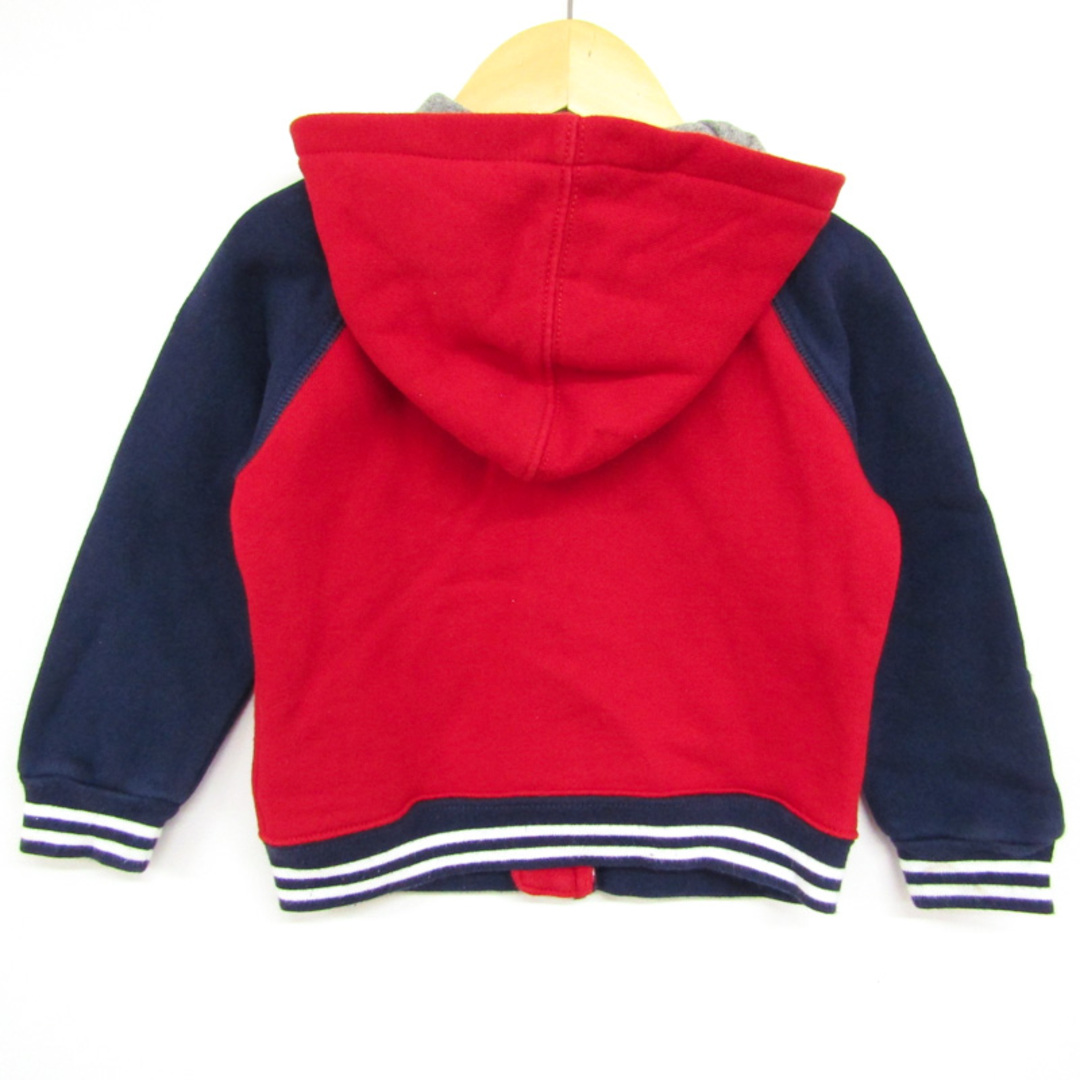 Ralph Lauren(ラルフローレン)のラルフローレン ジップアップパーカー スウェット スエット ベビー 男の子用 24M/90/52サイズ レッド×ネイビー RALPH LAUREN キッズ/ベビー/マタニティのベビー服(~85cm)(その他)の商品写真