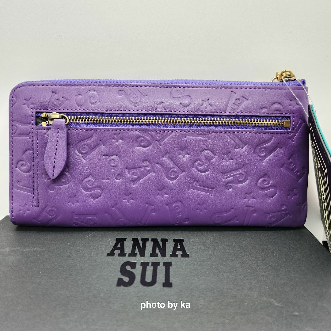 ANNA SUI(アナスイ)の紫 アナスイ ANNA SUI 長財布 ディズニー コラボ ミニーマウス 新品 レディースのファッション小物(財布)の商品写真