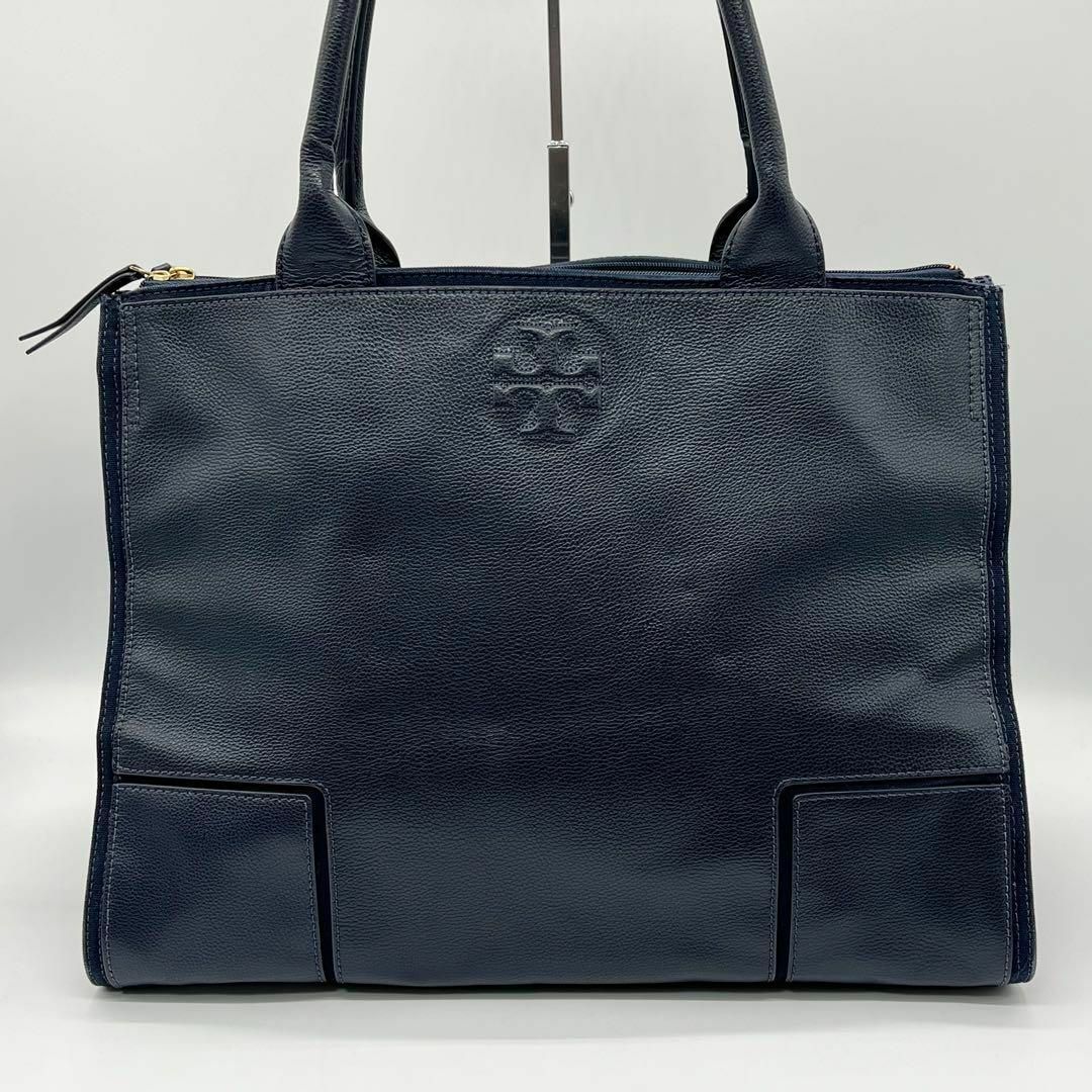 ✨️極美品✨️ToryBurch ELLA ハンドバッグトートバッグ ネイビー