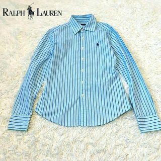 ラルフローレン(Ralph Lauren)のラルフローレン　ストライプ　シャツ　ミント　ブルー　ホワイト　7(シャツ/ブラウス(長袖/七分))