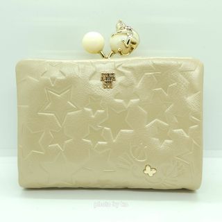 アナスイ(ANNA SUI)のゴールド アナスイ ANNA SUI 折り財布 内口金 プレイングキャット 新品(財布)