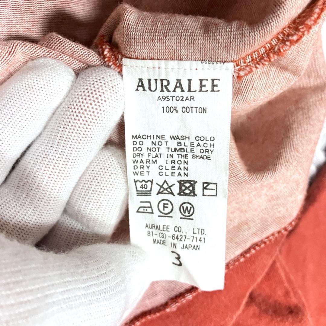 AURALEE(オーラリー)のAURALEE オーラリー　コットン　スウェット　オレンジ　サイズ3 メンズのトップス(スウェット)の商品写真