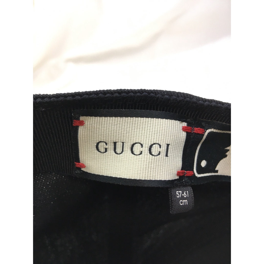 Gucci(グッチ)の美品GUCCI キャップ NY バタフライ ベースボール ニューエラ ブラック メンズの帽子(キャップ)の商品写真