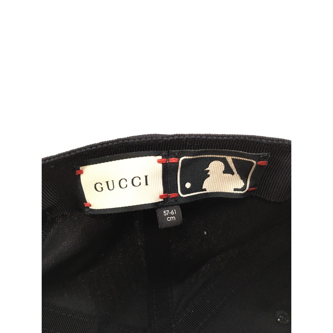 Gucci(グッチ)の美品GUCCI キャップ NY バタフライ ベースボール ニューエラ ブラック メンズの帽子(キャップ)の商品写真