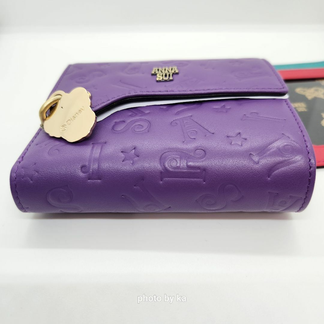 ANNA SUI(アナスイ)の紫 アナスイ ANNA SUI 折り財布 ディズニー コラボ ミニーマウス 新品 レディースのファッション小物(財布)の商品写真